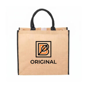 Large Jute Tote Bag with Custom Logo